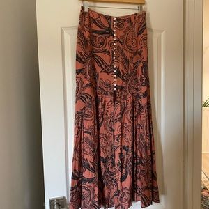 Paisley Free People Skirt